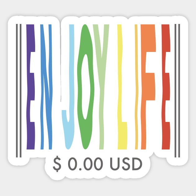 Enjoy life barcode Sticker by CatchyFunky